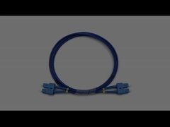 SC-zu-SC-Duplex-Einzelmodus LSZH gepanzertes Glasfaser-Pflasterkabel 3,0 mm Blaue Jacke