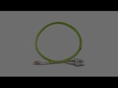 Innenraum LC zu SC Duplex Multimode 9/125 OM5 OFNR Glasfaser Patch Kabel 2,0 mm Lime Green Jacket