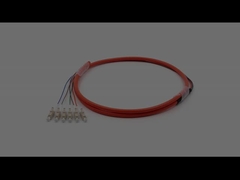 LC/UPC 6 Kerne Bundle Fiberoptic Pigtail Multimode 62.5/125um Orange Jacket