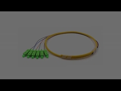 SC/APC 6 Kerne Bundle Fiberoptic Pigtail Single Mode 9/125um Gelbe Jacke