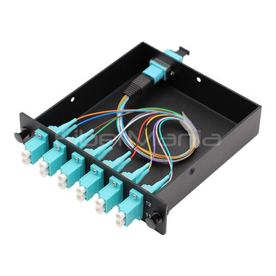 MTP-LC Cassette Module with Zirconia Ceramic Sleeves Aluminium Body and MTP/MPO Standard Compliance for High Density Fiber Optic Networks