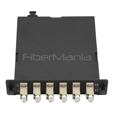 12 Fibers MTP-LC Duplex Cassette with Zirconia Ceramic Sleeves and Aluminium Body for MTP/MPO Standard Compliance