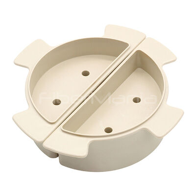 White Half-Round Cable Spool for Fiber Patch Panels and Enclosures